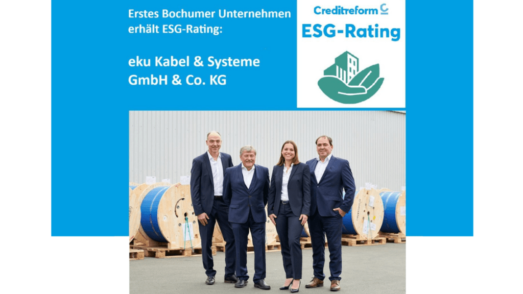 Geschäftsführung eku Kabel & Systeme für ein Foto für das Creditreform ESG Rating