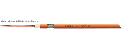 LWL-Außenkabel, A-D(ZN)4Y + A-DQ(ZN)4Y Micro Kabel für 10/6 mm Röhrchen