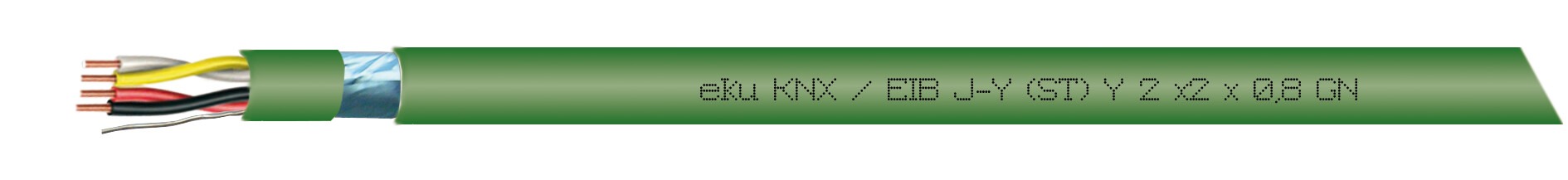 Busleitung KNX / EIB-Bus J-Y(ST)Y, Gebäude-Systemtechnik, grün