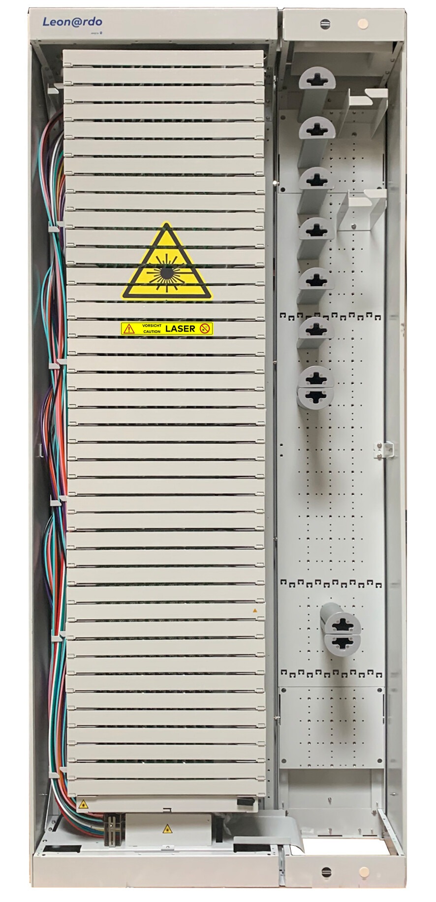 Optical Distribution Frame (ODF) Leonardo, modulares 19″ Gestell, 45HE