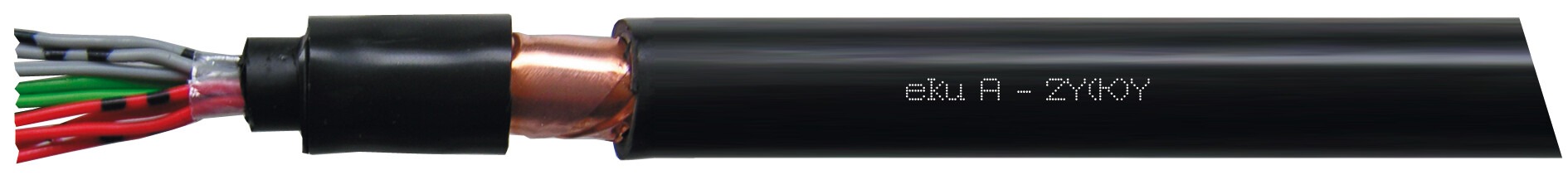 Außenkabel A-2Y(K)Y, Fernwirktechnik, schwarz