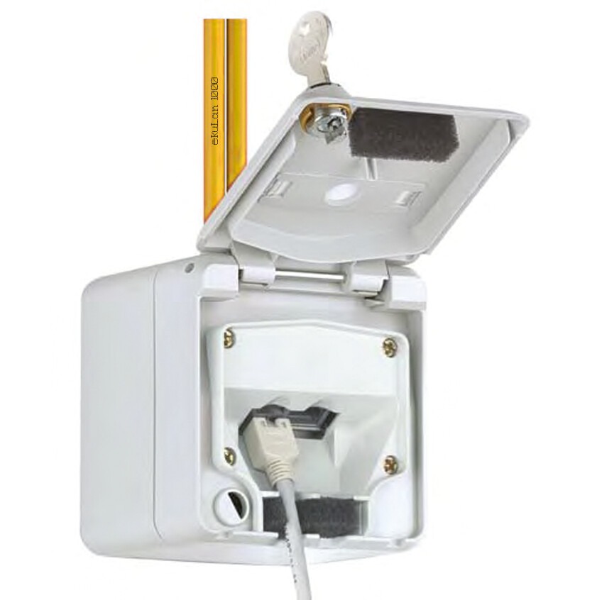 IP 44 Datendose, eku E-Stone Serie, Aufputz, unbestück, 2Port