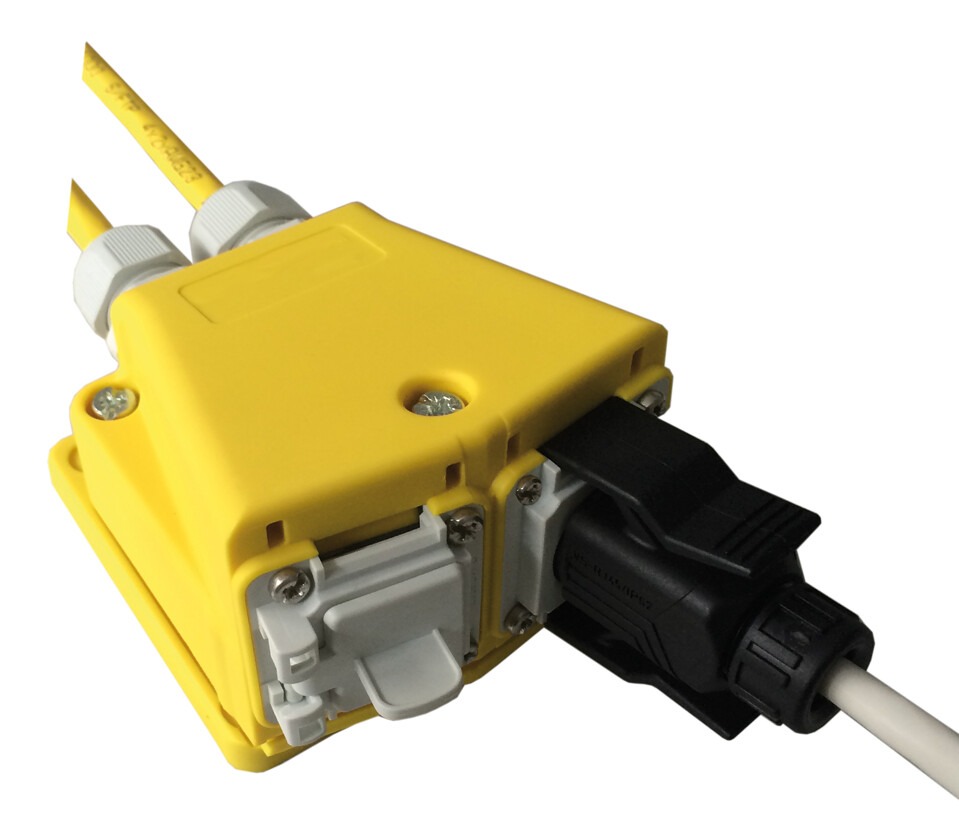 IP 67 Datendose, eku E-Stone Serie, Aufputz, unbestück, 2Port