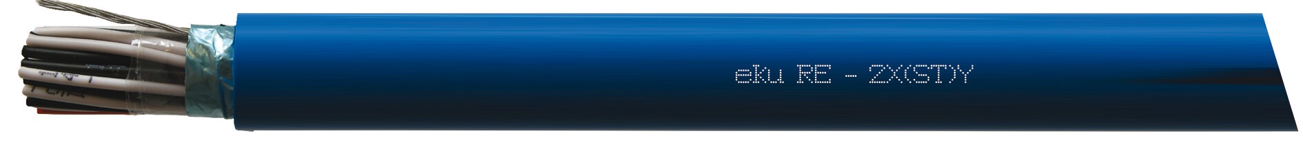 Instrumentenkabel RE-2X(ST)Yv-fl, Innen/Außen/Erdverlegung, schwarz