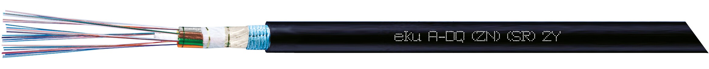 LWL Außenkabel A-DQ(ZN)(SR)2Y, erhöhter Nagetierschutz, Stahlrillenmantel
