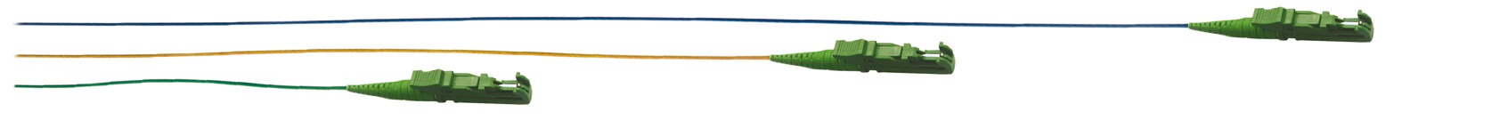 LWL E2000® Faserpigtail, Spleiß an ein Faserende, 2,5mm Keramik-Ferrule
