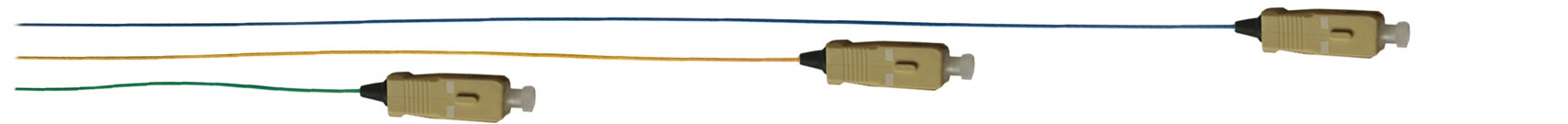 LWL SC Faserpigtail, Spleiß an ein Faserende, 2,5mm Keramik-Ferrule