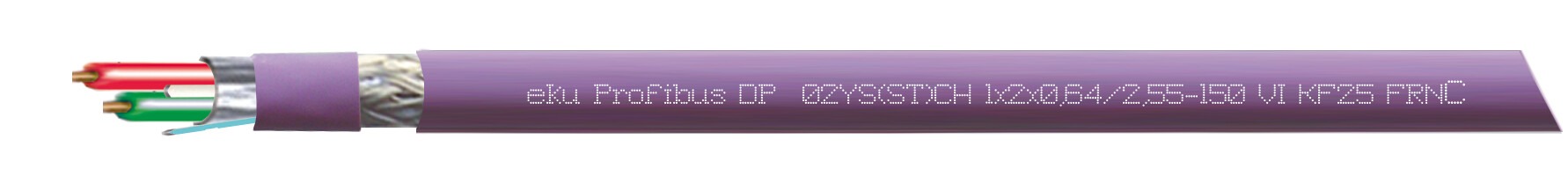 Busleitung Profibus DP 02YS(ST)CH, Feldbuskommunikation, flammwidrig nach IEC 60332-3-24