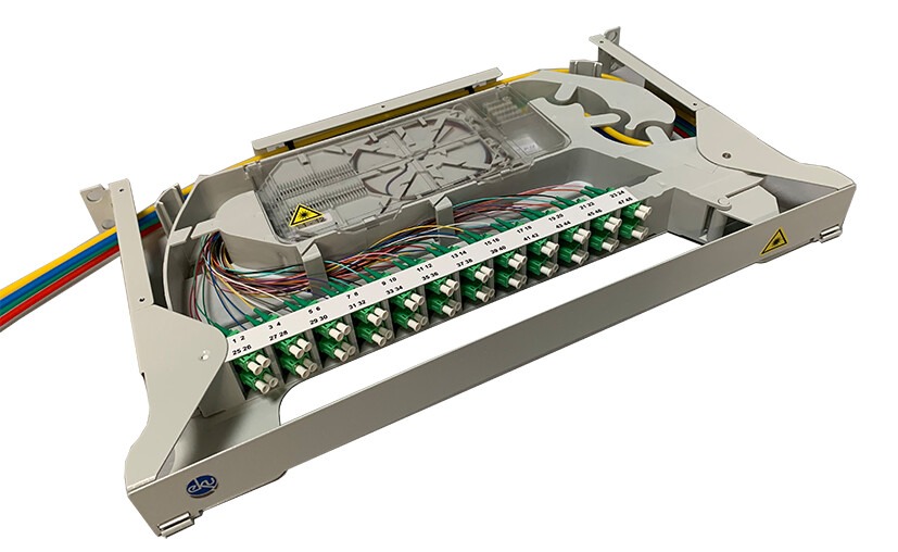 LWL Spleiß- / Patchmodul für Leonardo ODF, ausschwenkbares 19″ Gehäuse, 1HE