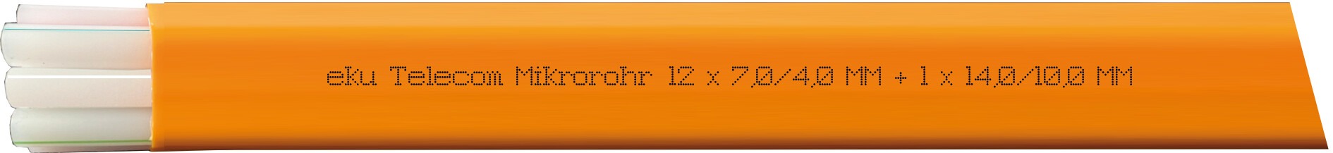Mikrorohrverbund 12×7,0/4,0mm + 1×14,0/10,0mm, PE-HD, orange