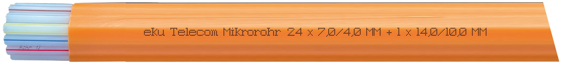 Mikrorohrverbund 24×7,0/4,0mm + 1×14,0/10,0mm, PE-HD, orange