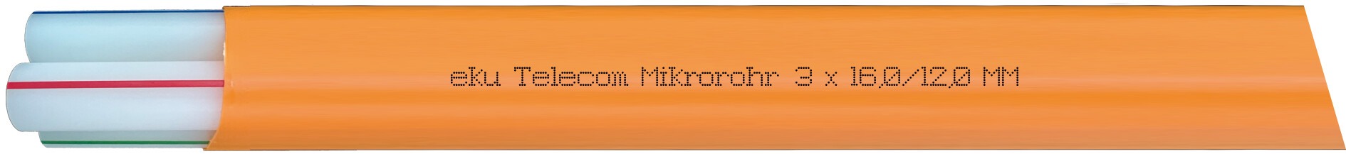 Mikrorohrverbund 3×16,0/12,0mm, PE-HD, orange