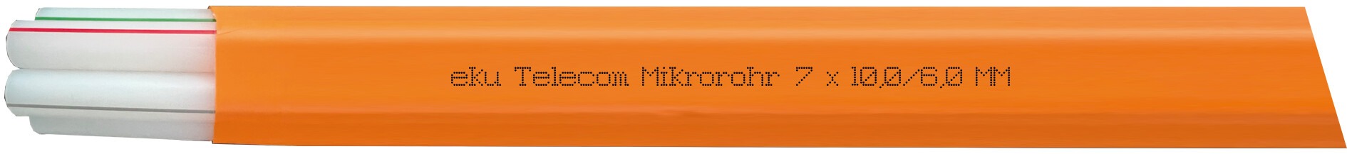 Mikrorohrverbund 7×10,0/6,0mm, PE-HD, orange
