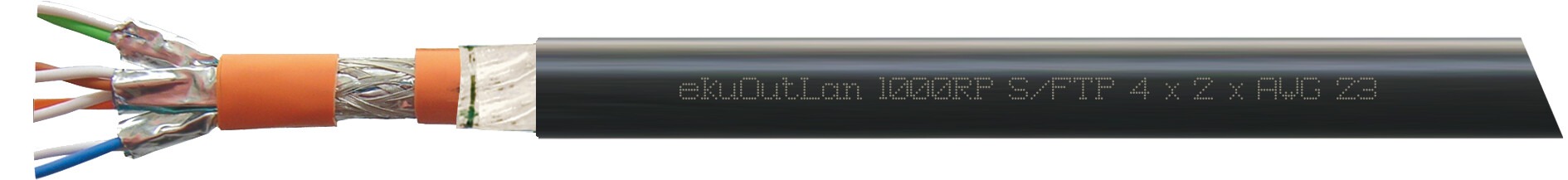 Kat.7 Installationskabel ekuOutLan 1000 RatProtect, erdverlegbar,Nagetierschutz